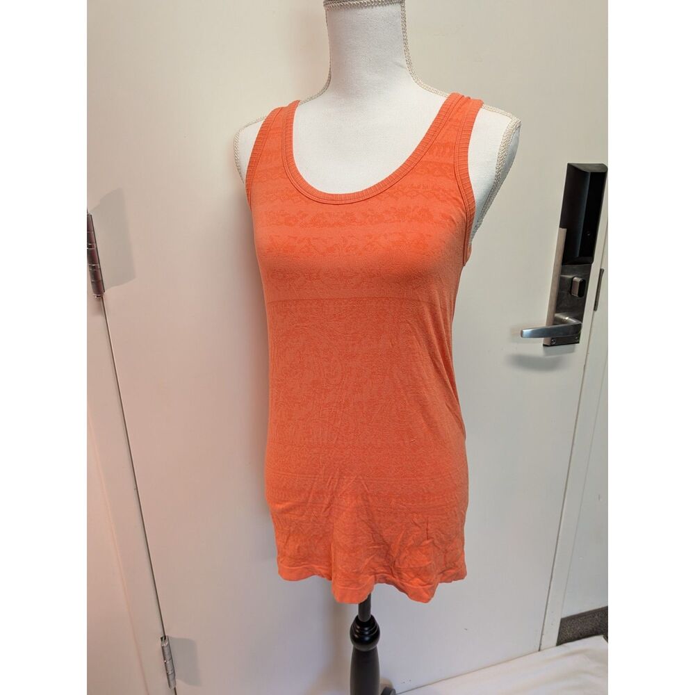 Athleta Orange Scoop Neck Workout Tank Top Women's L